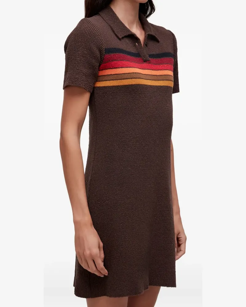 Osklen Gestreiftes Polokleid - Braun Braun
