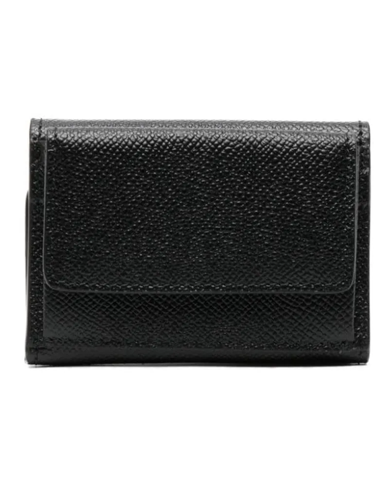 Maison Margiela Portemonnaie mit Ziernähten - Schwarz Schwarz
