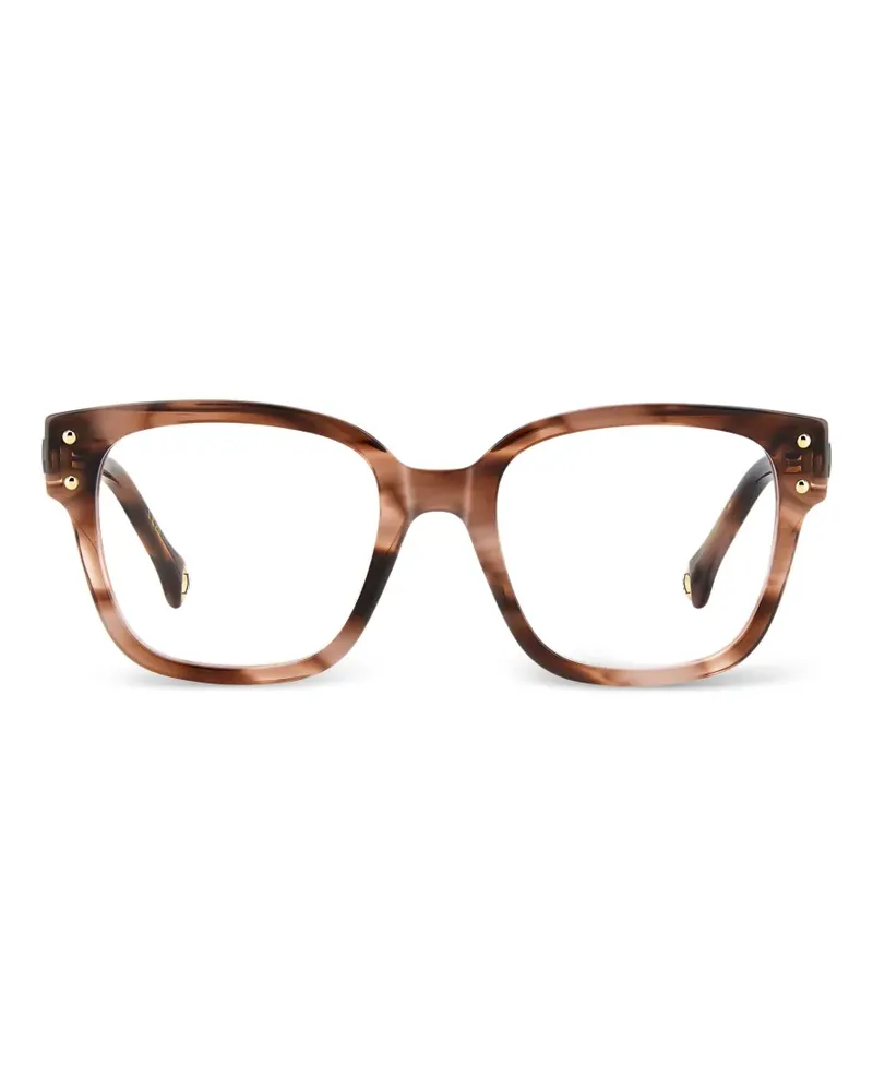 Carolina Herrera New York Brille mit Logo - Braun Braun