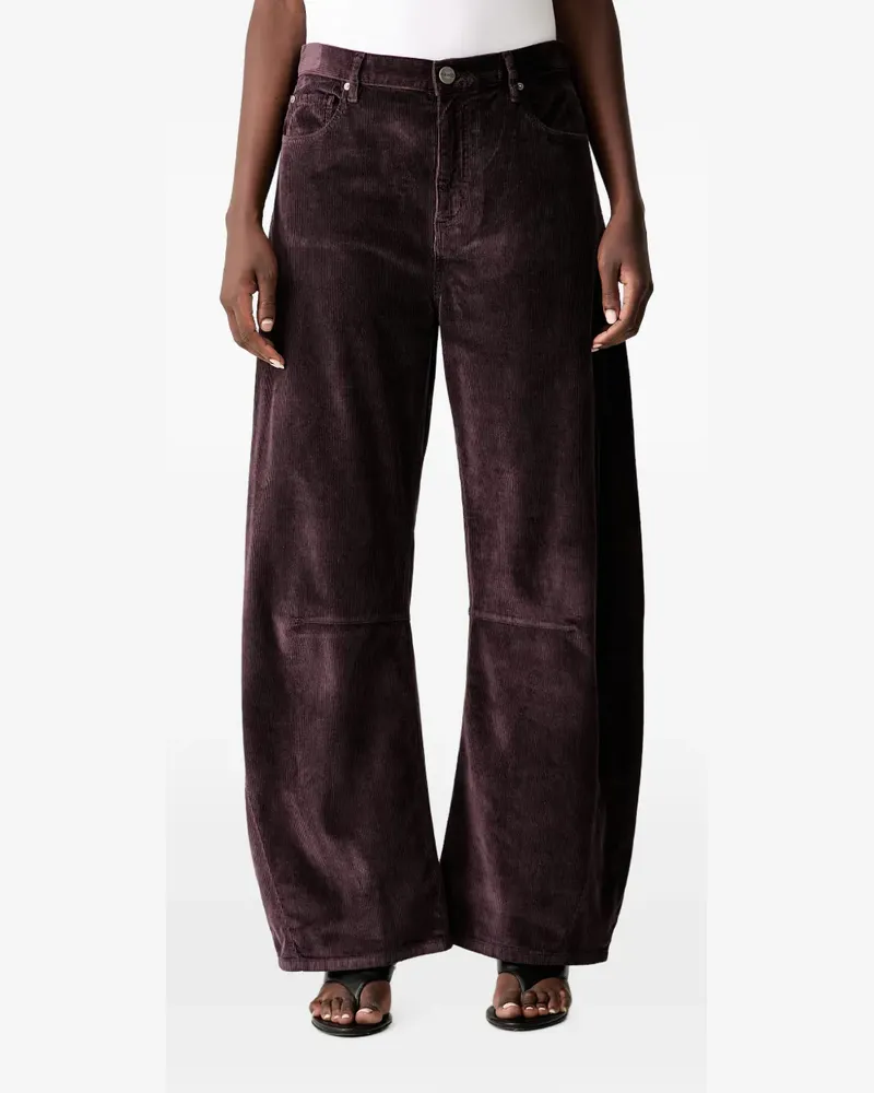 Pinko barrel-fit corduroy trousers - Rot Rot