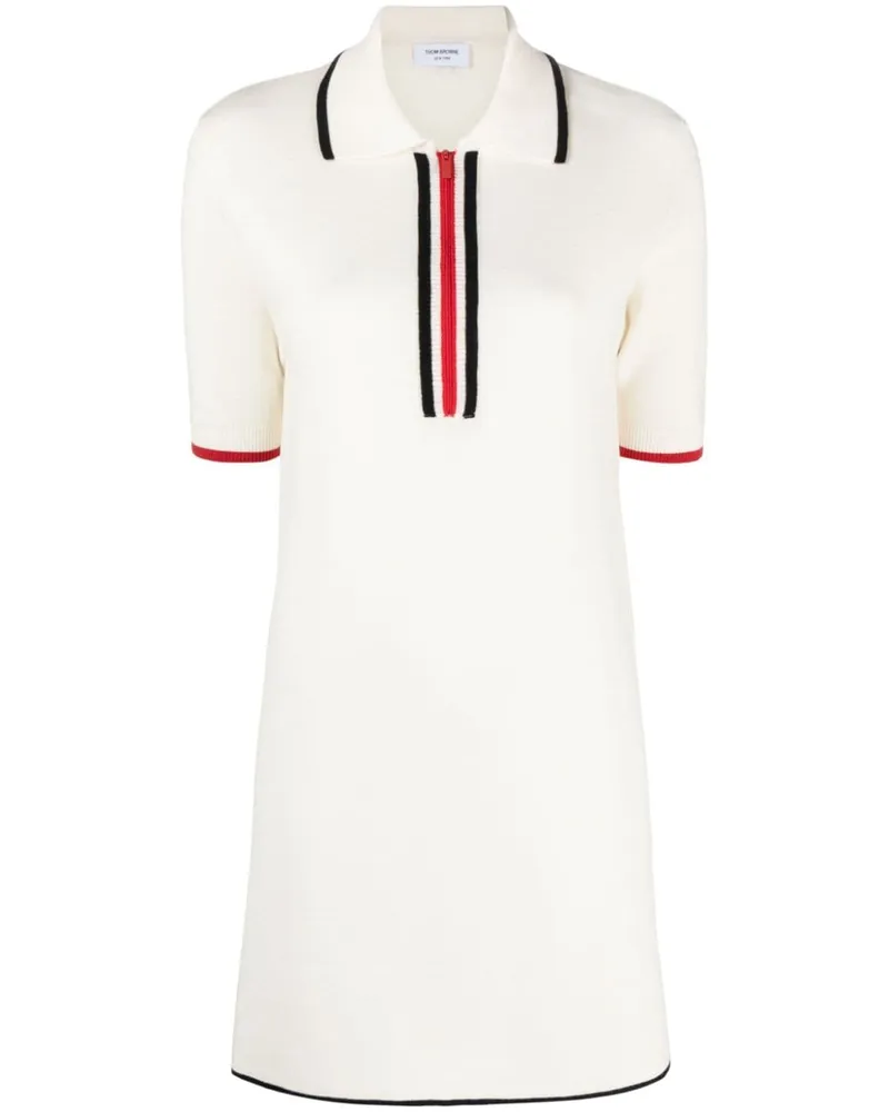Thom Browne Schurwollkleid mit Streifendetail - Nude Nude