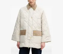 Gesteppte Jacke aus Cord - Nude