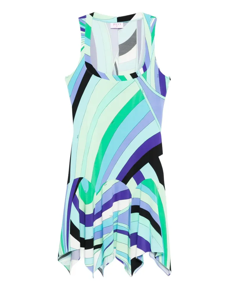 Emilio Pucci Kleid mit abstraktem Print - Blau Blau