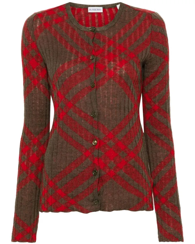 Burberry Karierter Cardigan - Rot Rot
