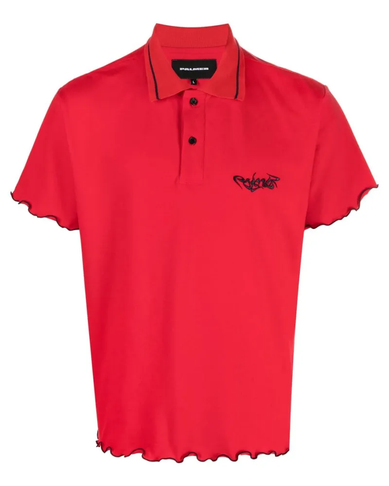 Palmer Poloshirt mit gekräuseltem Saum - Rot Rot