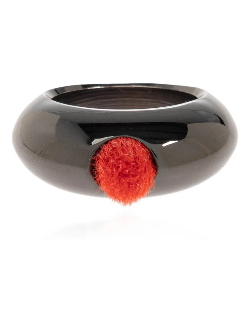 Issey Miyake polished ring - Schwarz Schwarz