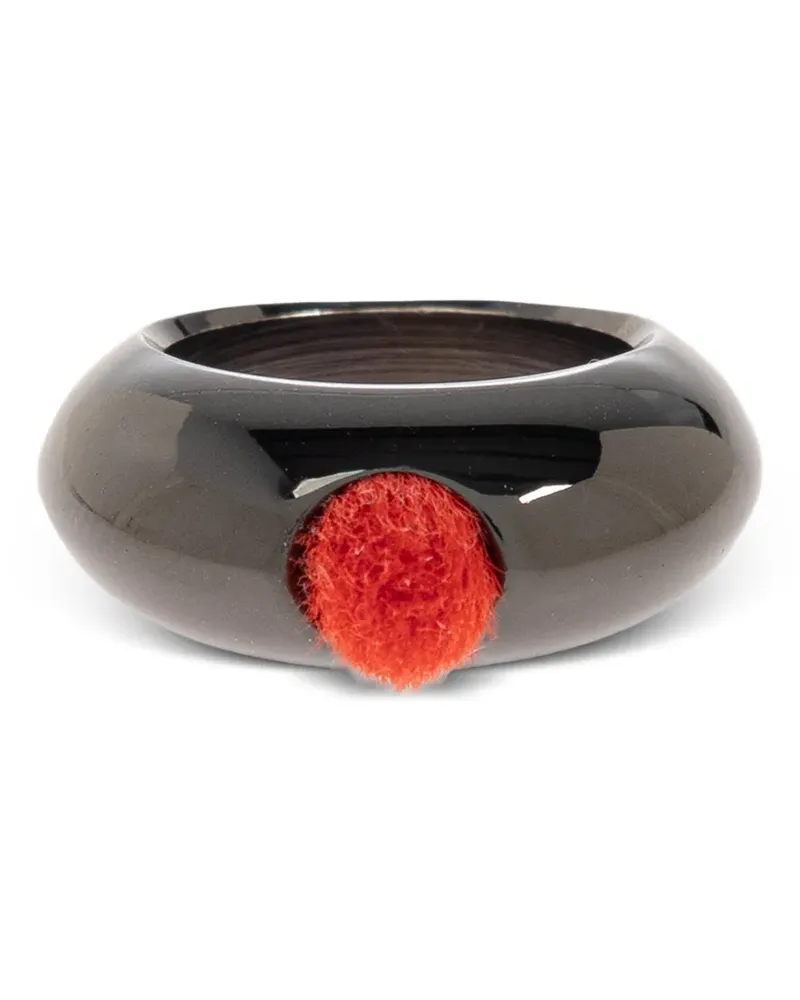 Issey Miyake polished ring - Schwarz Schwarz