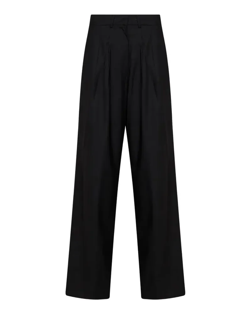 PT TORINO Frankie pleated wide-leg tailored trousers - Schwarz Schwarz