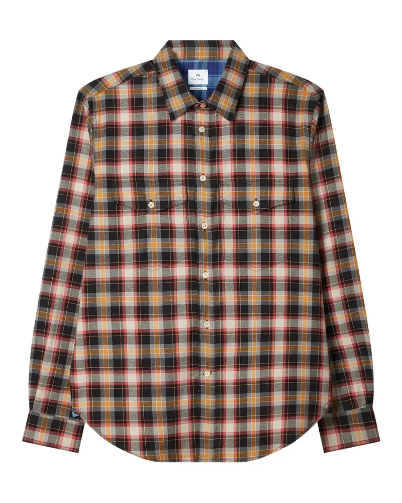 Paul Smith checked pocket shirt - Schwarz Schwarz