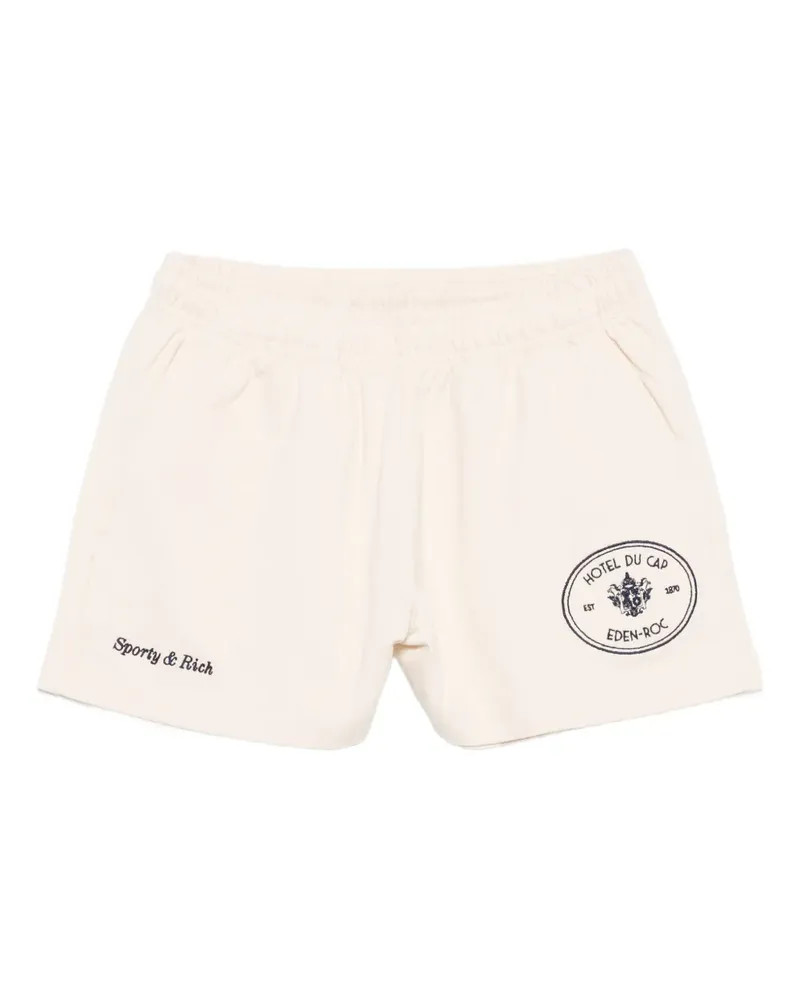 SPORTY & RICH Shorts mit Logo-Stickerei - Nude Nude