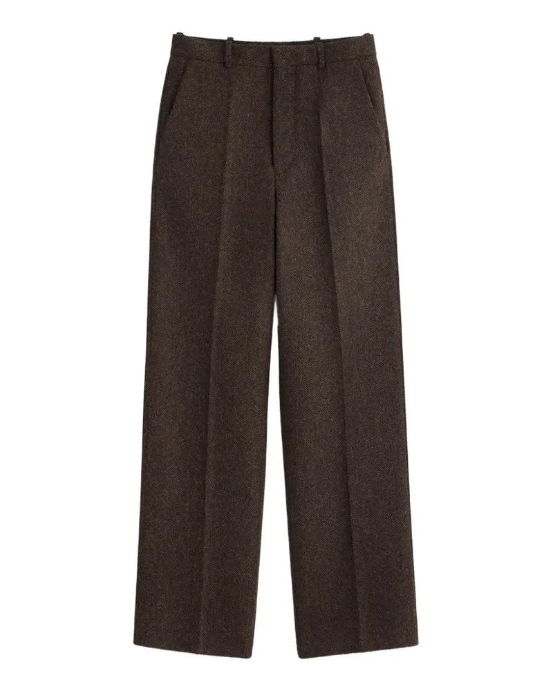 Maison Margiela Hose mit Fischgrätenmuster - Braun Braun