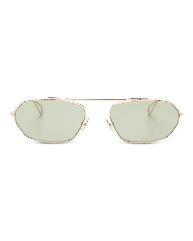 AHLEM Anjou Sonnenbrille mit geometrischem Gestell - Gold Gold