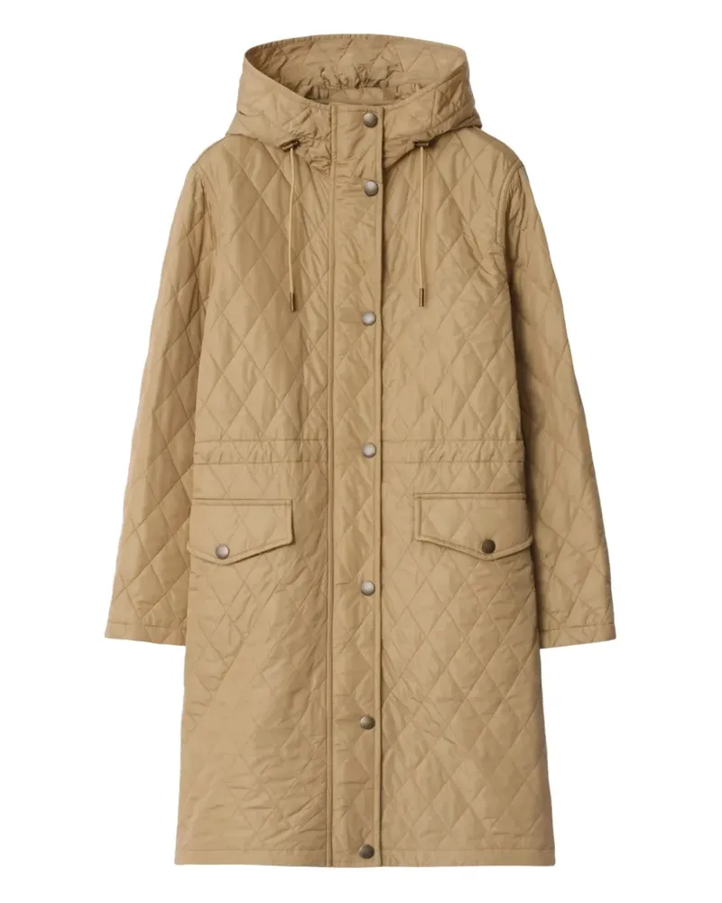 Burberry Gesteppter Kapuzenmantel - Braun Braun