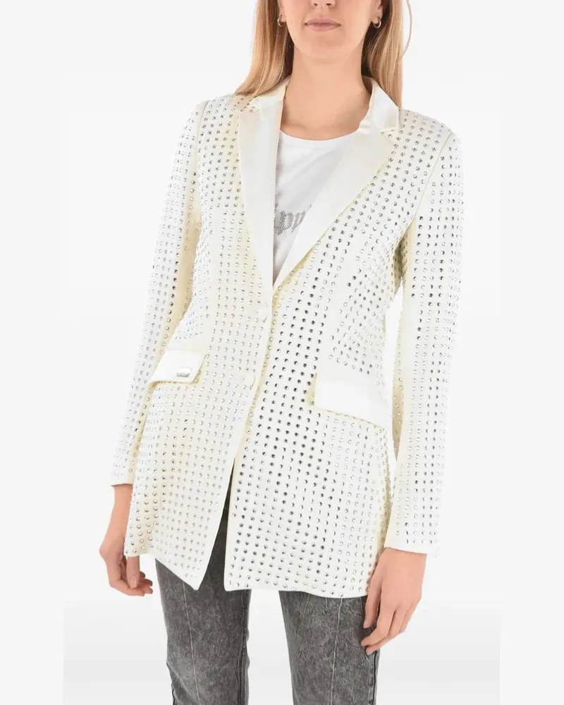 Philipp Plein crystal-embellished blazer - Nude Nude