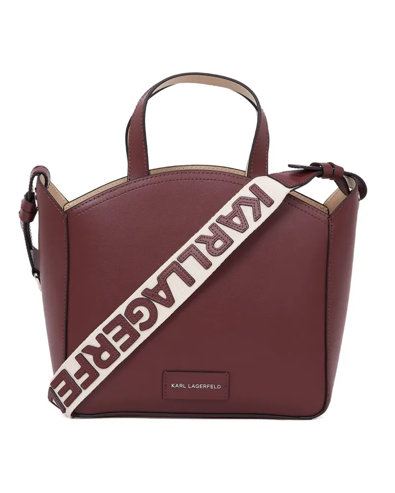 Karl Lagerfeld Kleine perforierte K/Circle Tote Bag - Rot Rot