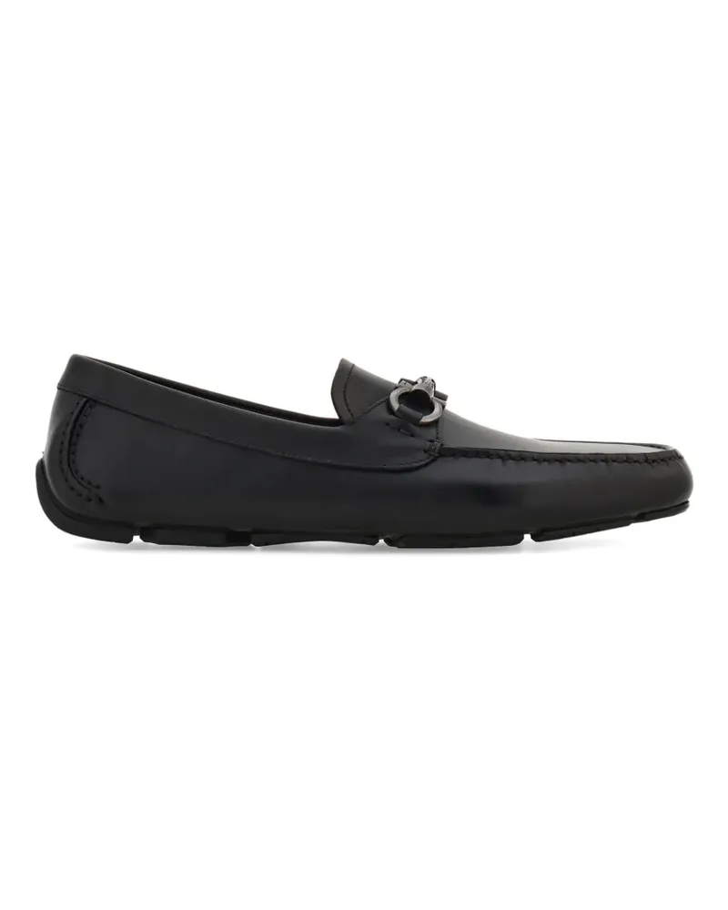 Ferragamo Loafer mit Gancini Ornament - Schwarz Schwarz