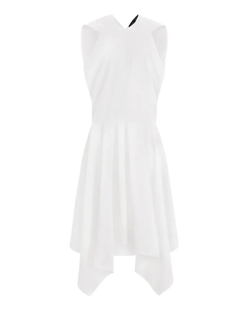 Proenza Schouler Sybella Midikleid mit Zipfelsaum - Weiß Weiß