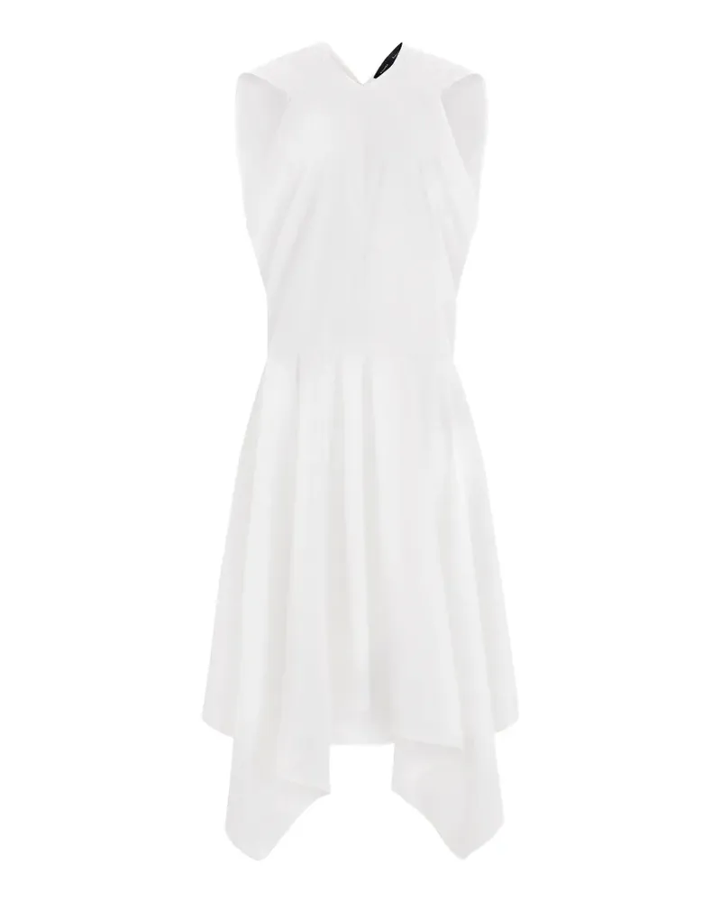 Proenza Schouler Sybella Midikleid mit Zipfelsaum - Weiß Weiß