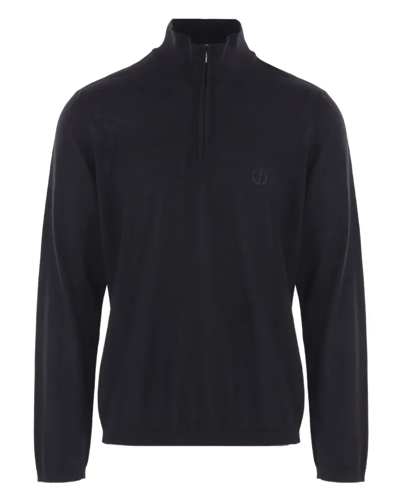 Giorgio Armani Pullover mit Reißverschluss - Schwarz Schwarz