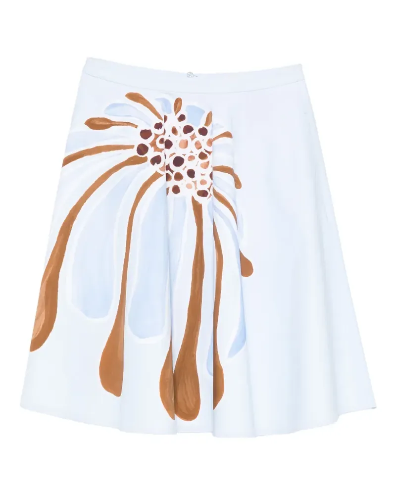 Dorothee Schumacher Ausgestellter Midirock mit Blumenprint - Blau Blau