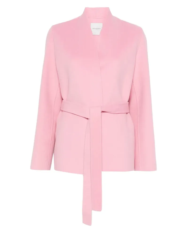 Ermanno Scervino belted single-breasted coat - Rosa Rosa