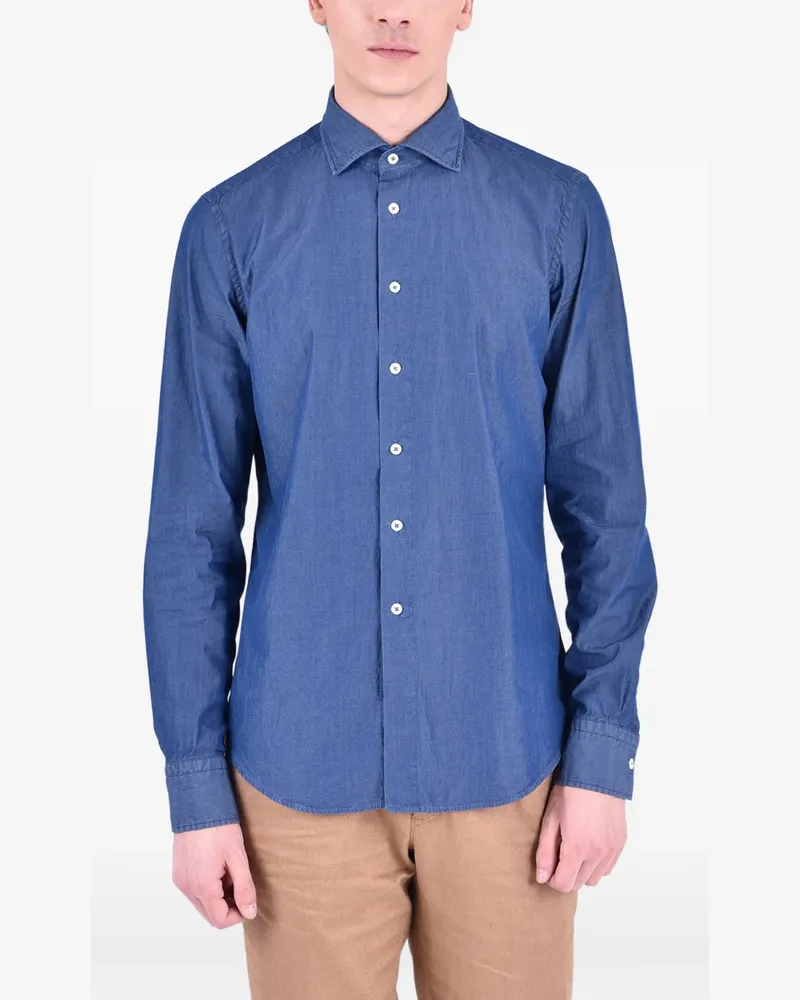 Dell'oglio Klassisches Hemd - Blau Blau