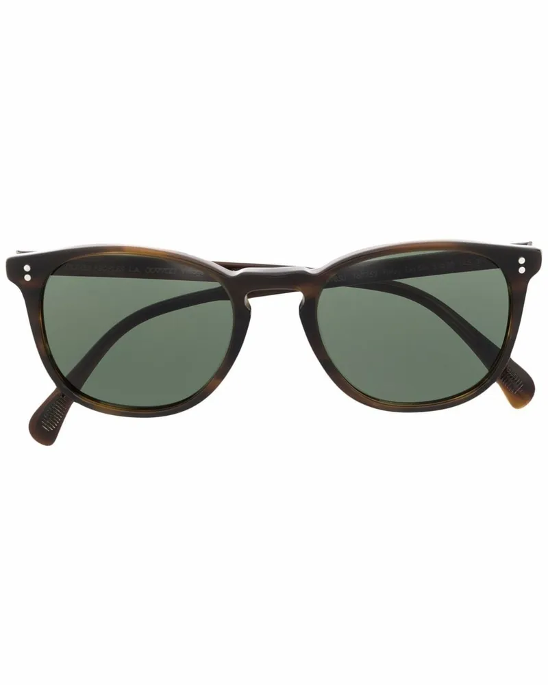 Oliver Peoples Eckige Finley Esq. Sonnenbrille - Braun Braun