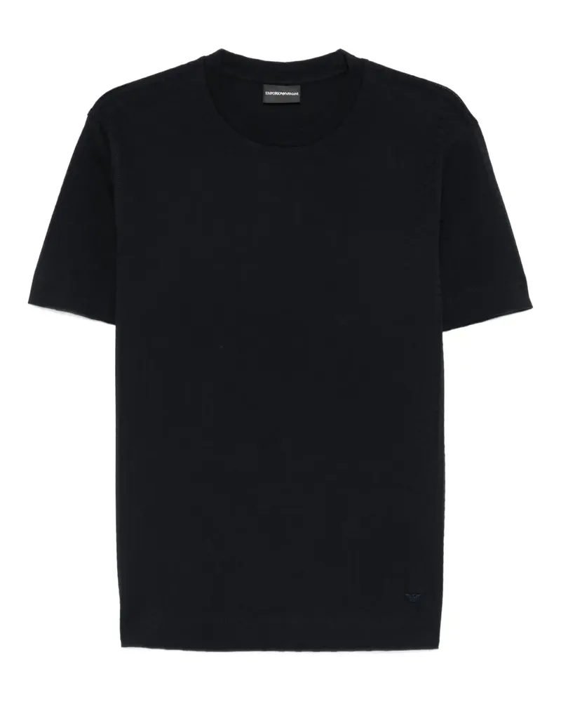 Emporio Armani textured T-shirt - Schwarz Schwarz