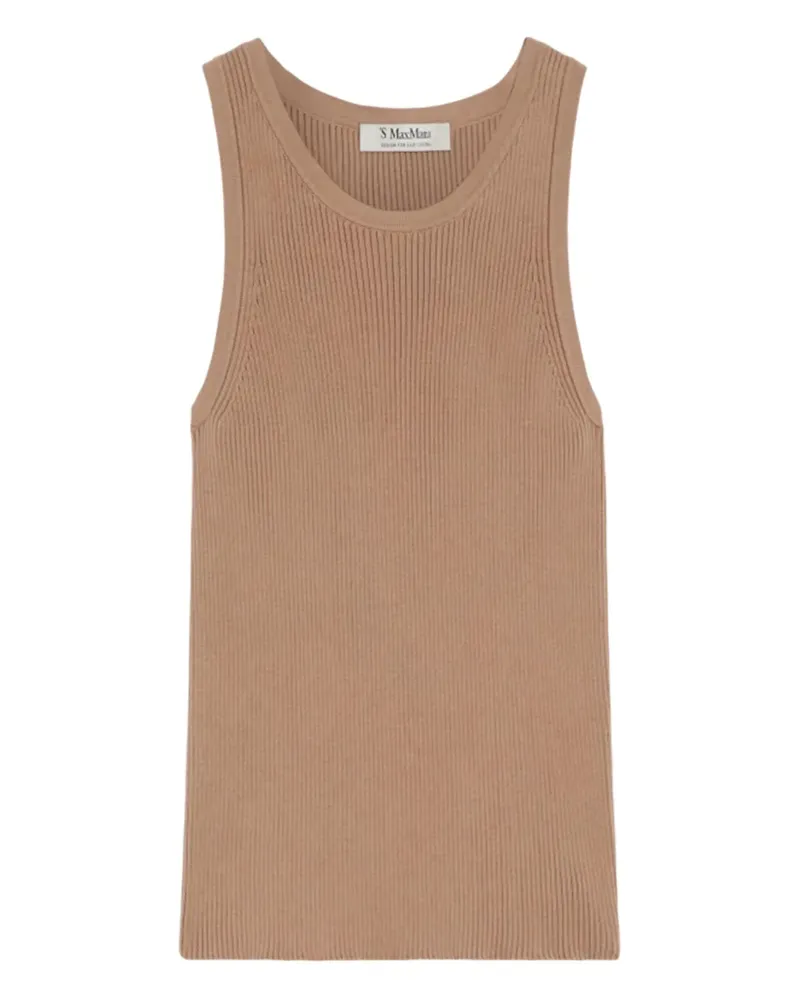 Max Mara Max Mara Amburgo rib-knit tank top - Nude Nude