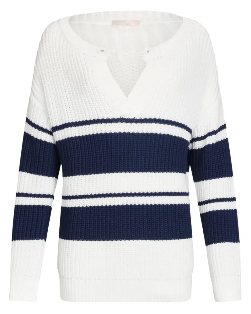 Liu Jo Gestreifter Pullover - Weiß Weiß