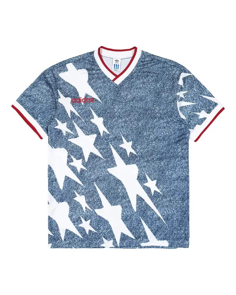 adidas USA star-print T-shirt - Blau Blau