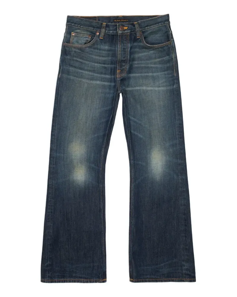 Nudie Jeans Flare Glenn logo-patch jeans - Blau Blau