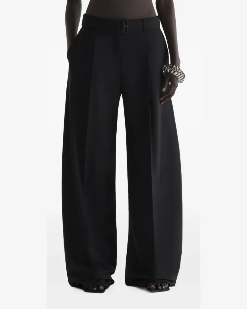 Thierry Mugler Hose mit Gürtel - Schwarz Schwarz