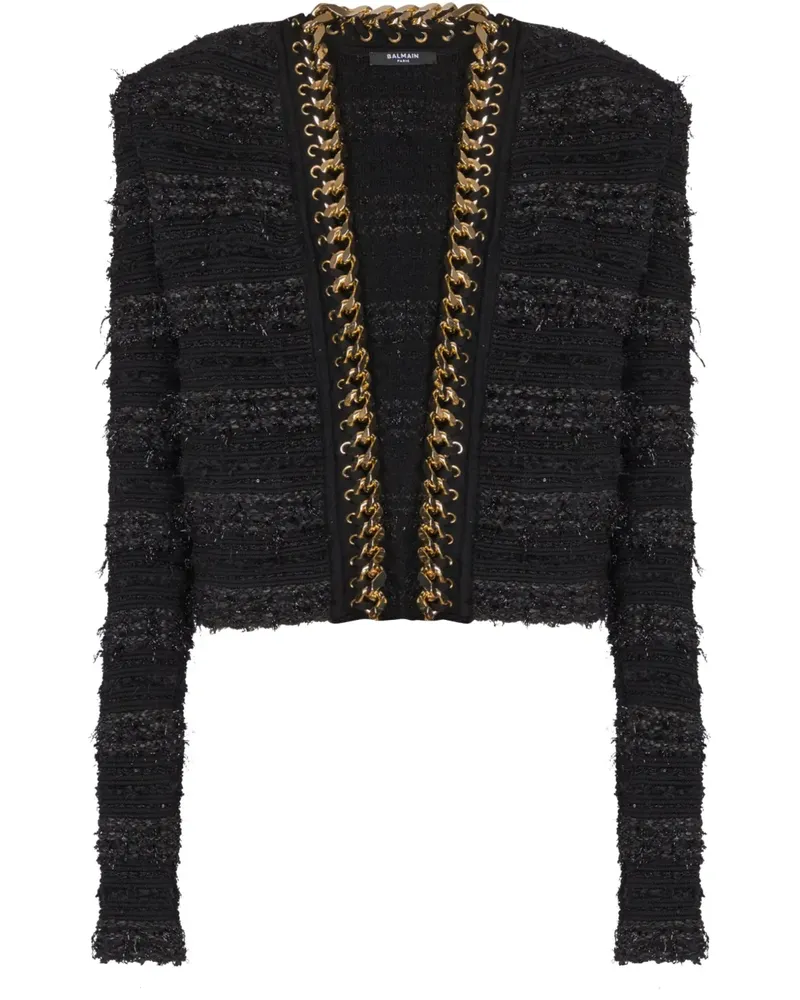 Balmain Jacke mit Kettendetail - Schwarz Schwarz