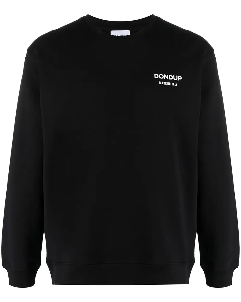 Dondup Sweatshirt mit Logo-Print - Schwarz Schwarz