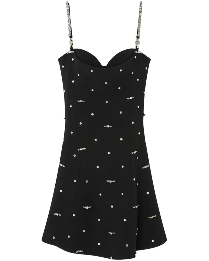 Versace Cielo Stellato Minikleid aus Krepp - Schwarz Schwarz