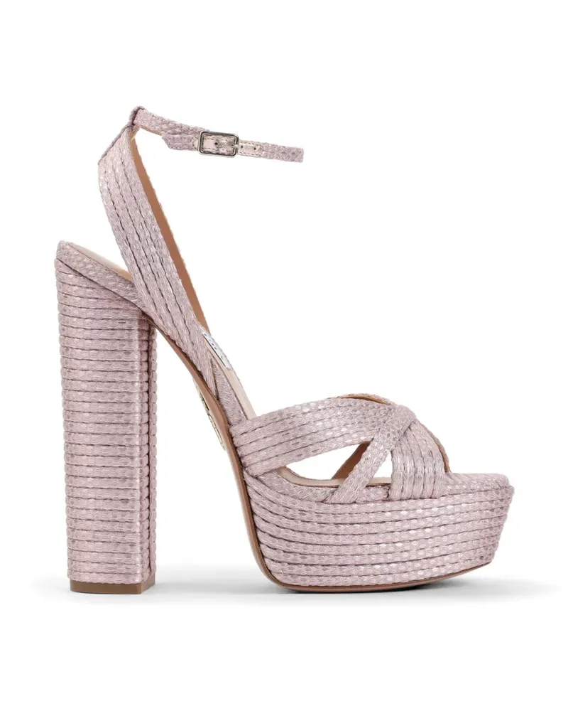 Aquazzura Sundance Plateau crossover platform sandals - Rosa Rosa
