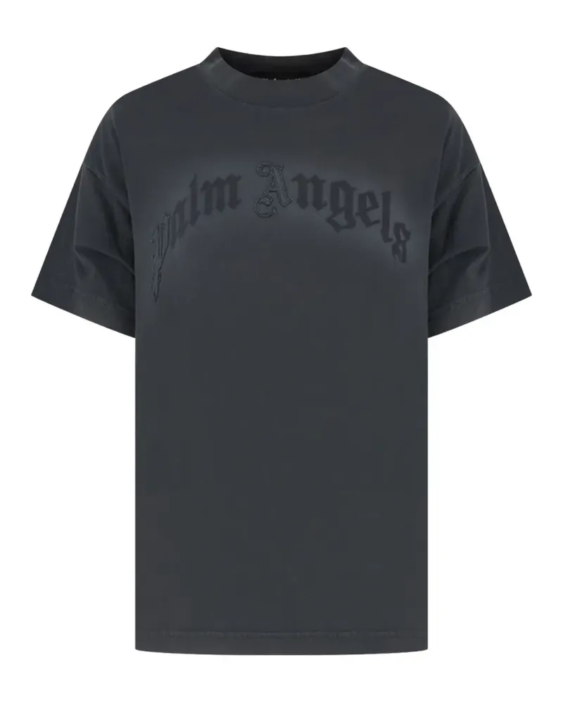 Palm Angels T-Shirt mit Logo-Patch - Schwarz Schwarz