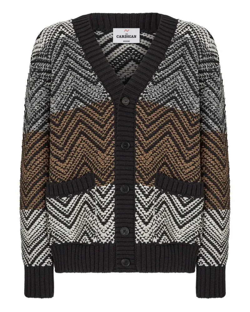 Missoni Cardigan mit Zickzackmuster - Schwarz Schwarz