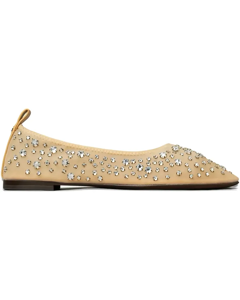 Tory Burch rhinestone-embellished ballet flats - Gelb Gelb