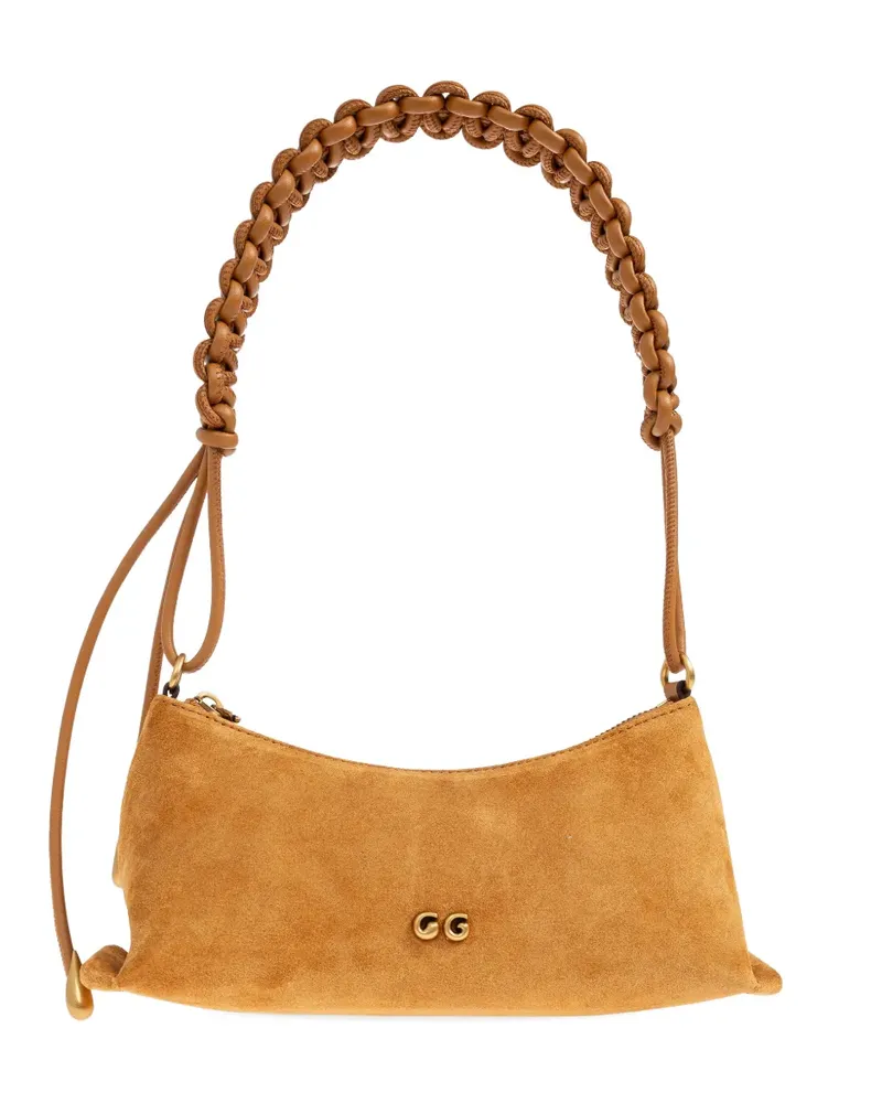 Cult Gaia OSA braided-handle suede shoulder bag - Orange Orange