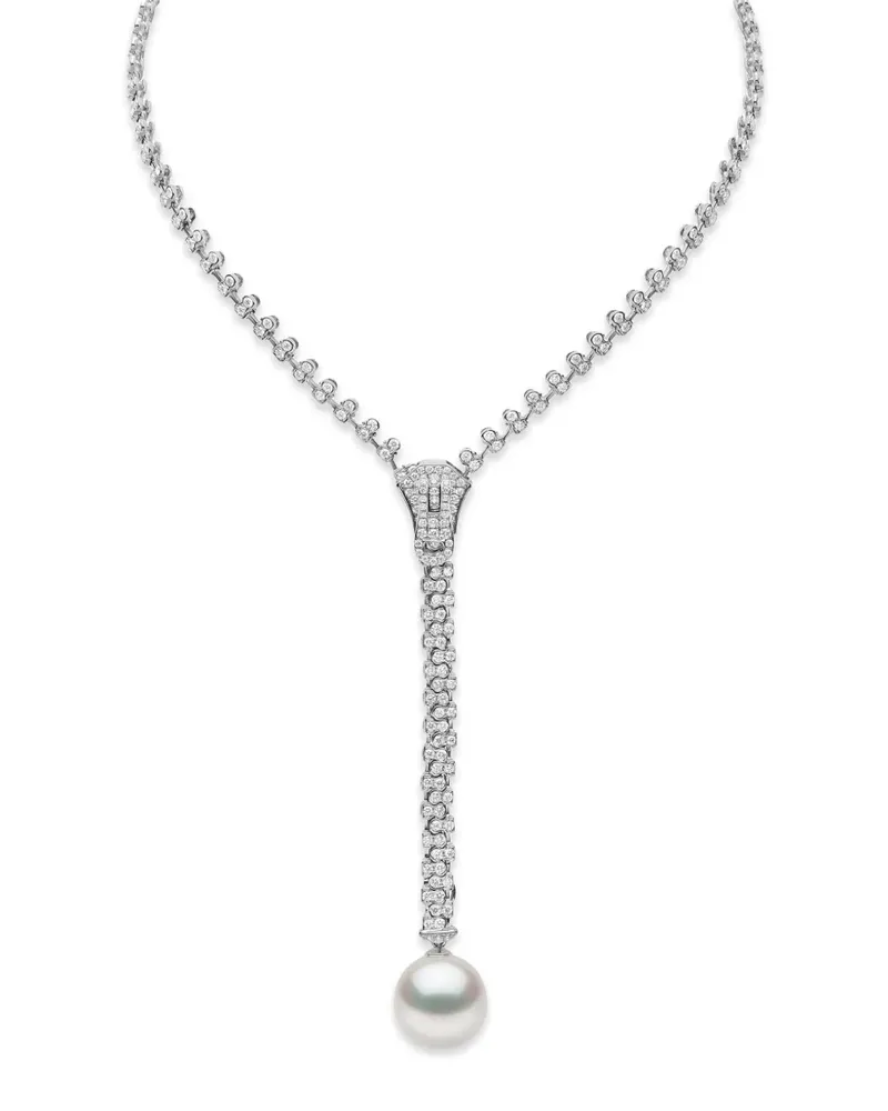 YOKO London 18kt Weißgoldhalskette mit Perlen - Silber Silber