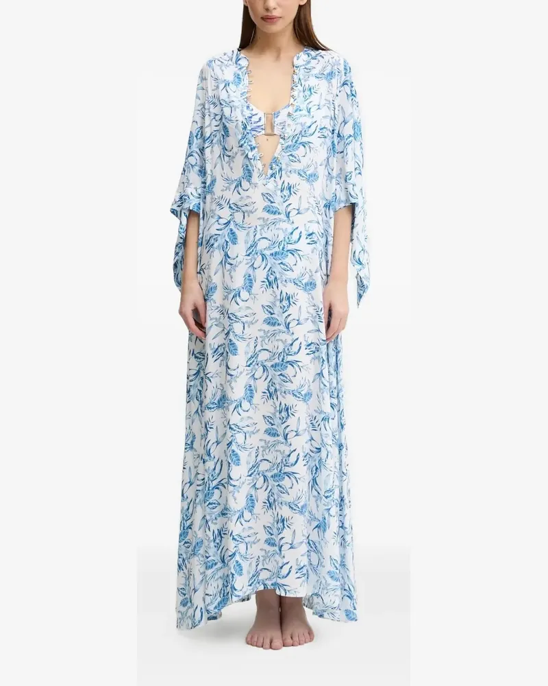 Melissa Odabash Edith Strandkleid mit Blumen - Weiß Weiß