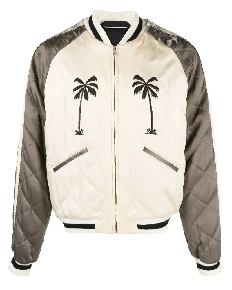 Palm Angels Upsidedown Palm Sukajan Jacke - Braun Braun