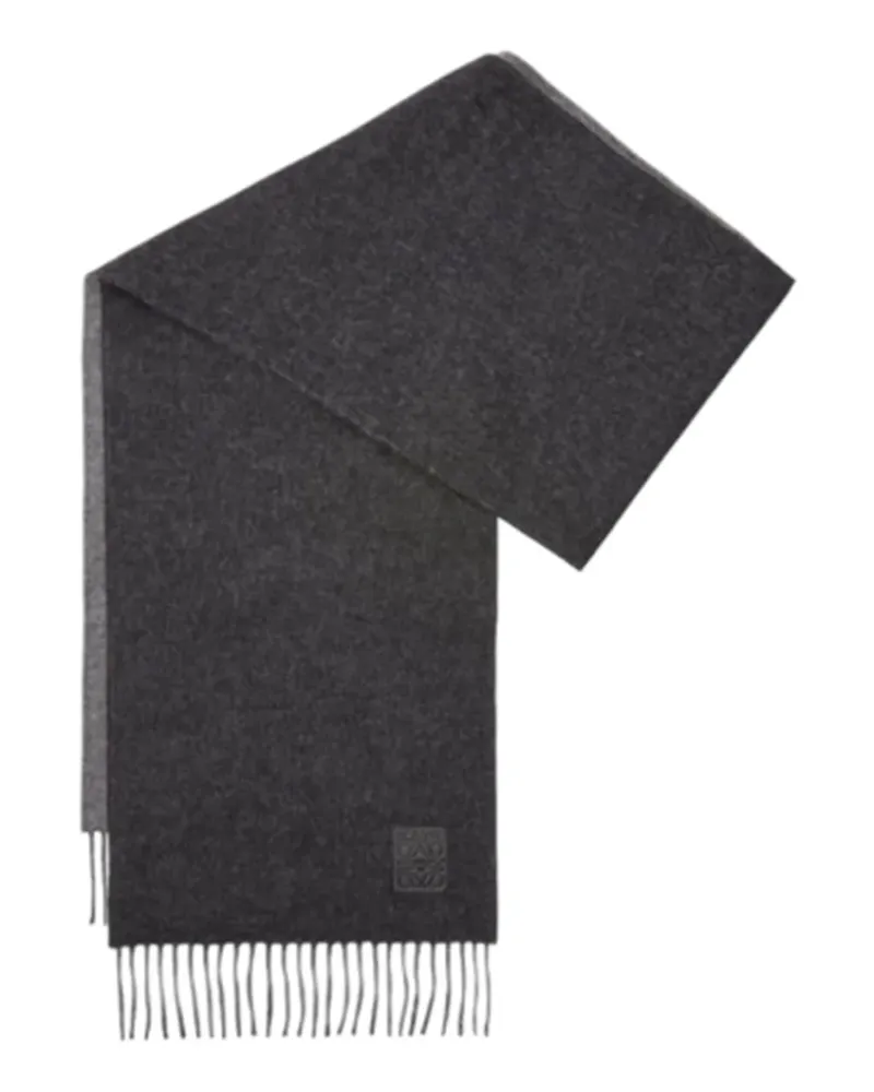 Loewe Zweifarbiger Schal mit Fransen - Grau Grau