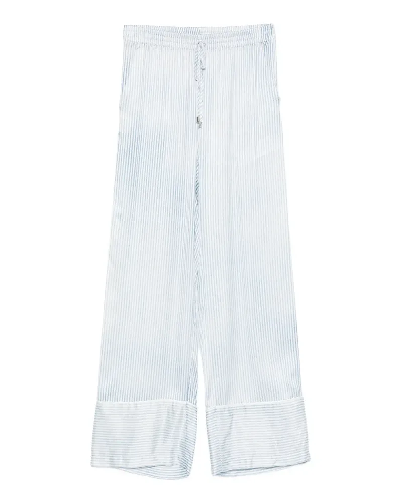 Ermanno Scervino striped drawstring palazzo pants - Weiß Weiß