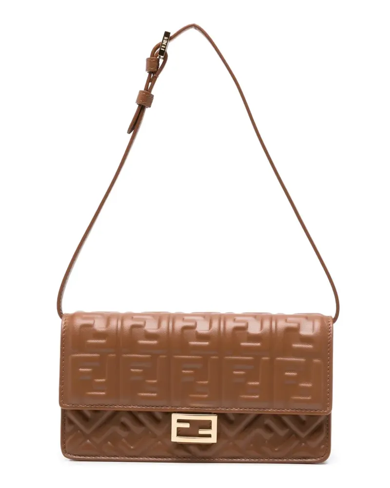 Fendi Compact Baguette chain wallet - Braun Braun