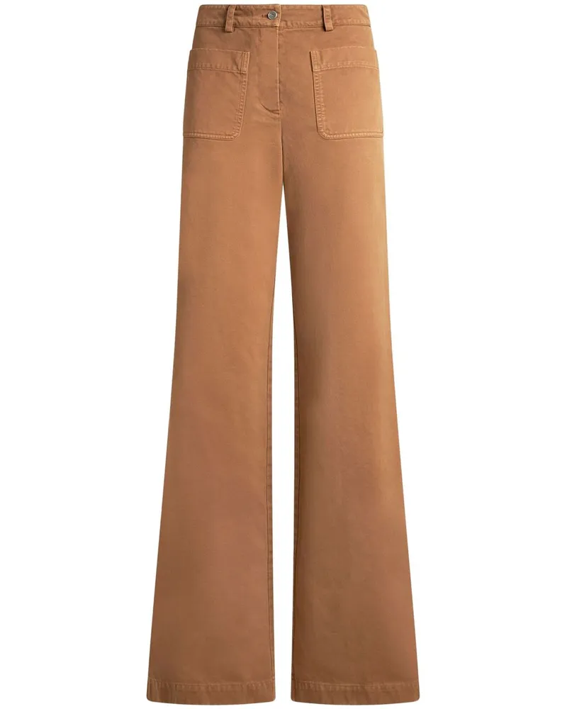 Etro Hose mit weitem Bein - Braun Braun
