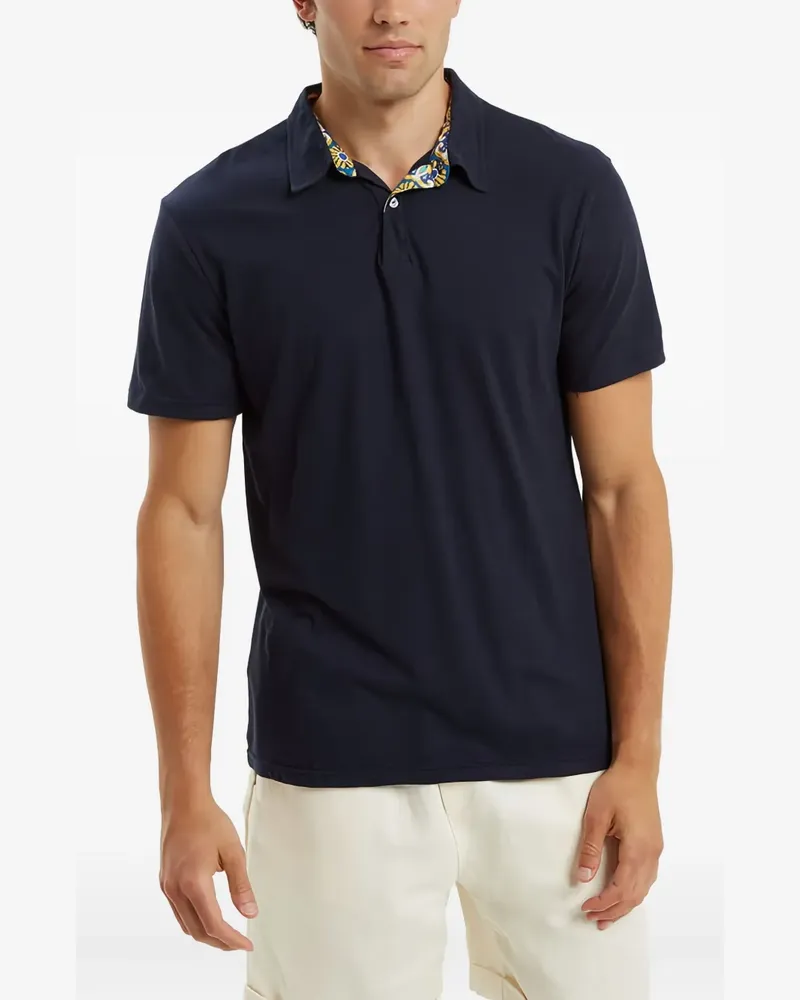 PENINSULA Poloshirt aus Leinen - Blau Blau
