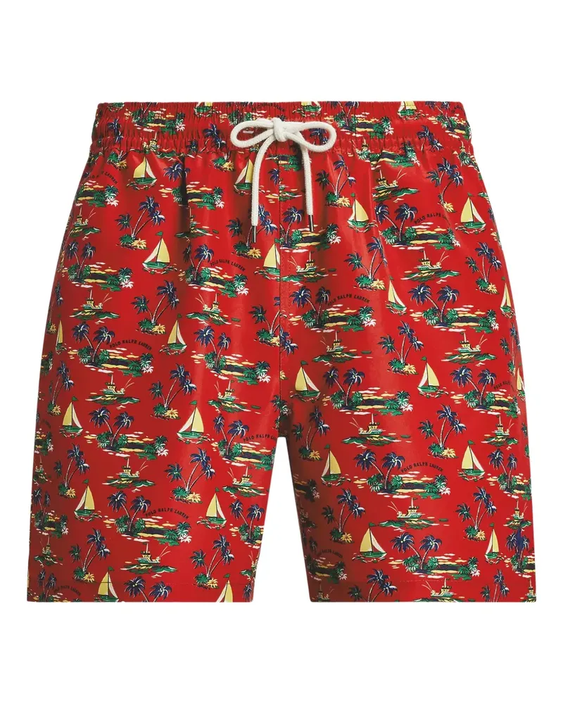 Ralph Lauren Badeshorts mit grafischem Print - Rot Rot